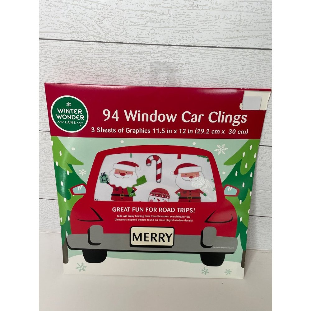 Winter Wonder Car Window Clings Christmas Holiday Games Decor